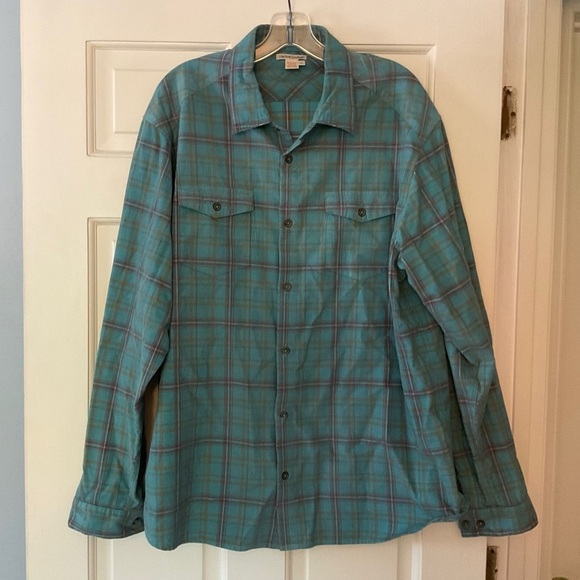 Carbon2cobalt Men’s Shirt Blue Plaid Button Up Long Sleeve Size L - Picture 1 of 7